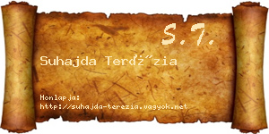 Suhajda Terézia névjegykártya